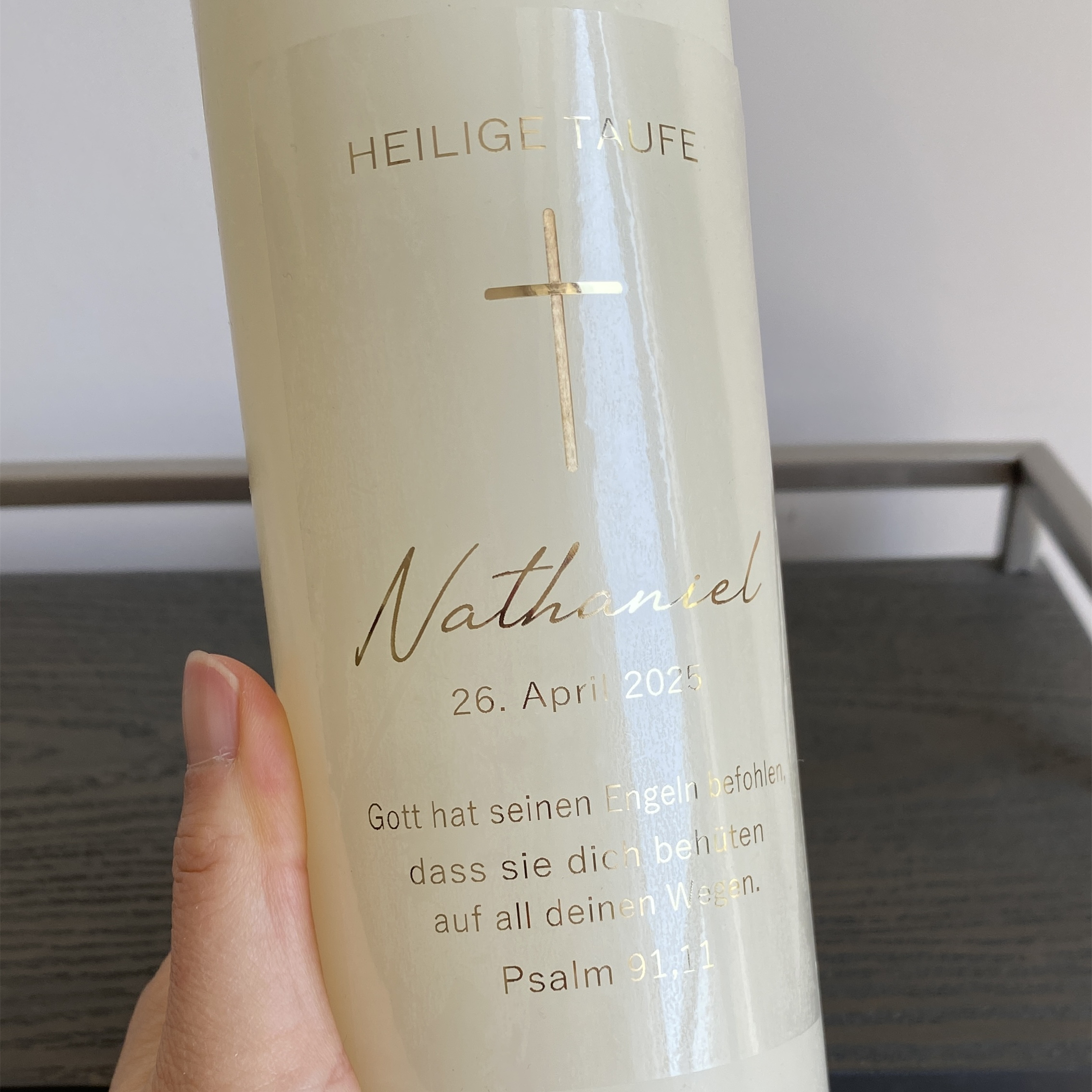 Personalised Candle Label - Personalized My Holy Baptism Candle Stickers