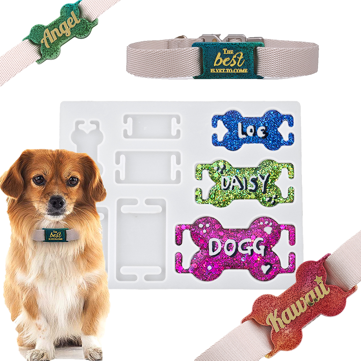 DIY Cat Dog ID Tag Silicone Mo – Name Necklace Custom recenzja i cena