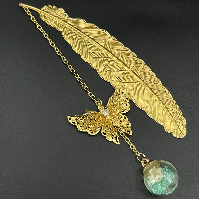 1PC Metal Bookmark Creative Im – Dried Flower Bookmark recenzja i cena