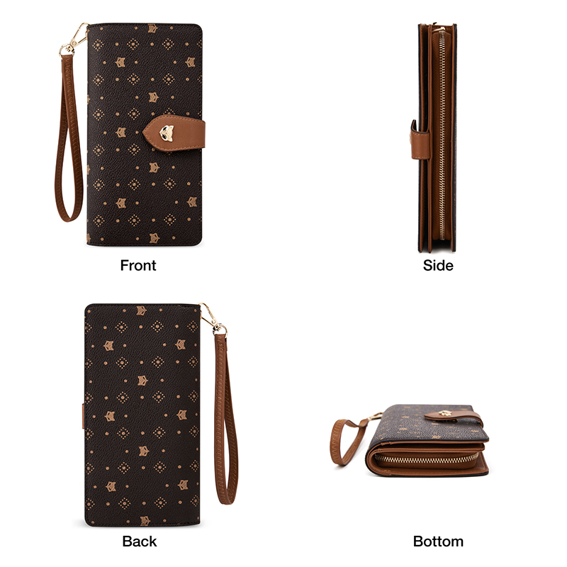 FOXER Women Long Wallet Card & – Monogram Keychain Leather recenzja i cena