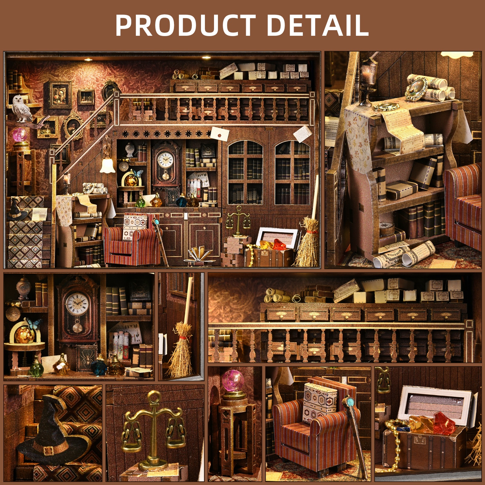 Book Nook Kit Secret Attic DIY – Engraved Wood Frame recenzja i cena