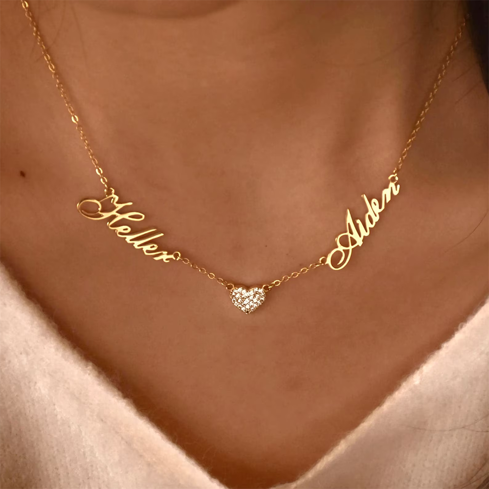 Custom Two Name Necklace For W – Name Necklace Custom recenzja i cena