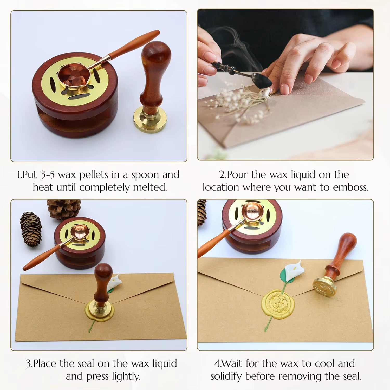 Wedding Custom Wax Seal Stamp  – Wax Seal Letter Kit recenzja i cena
