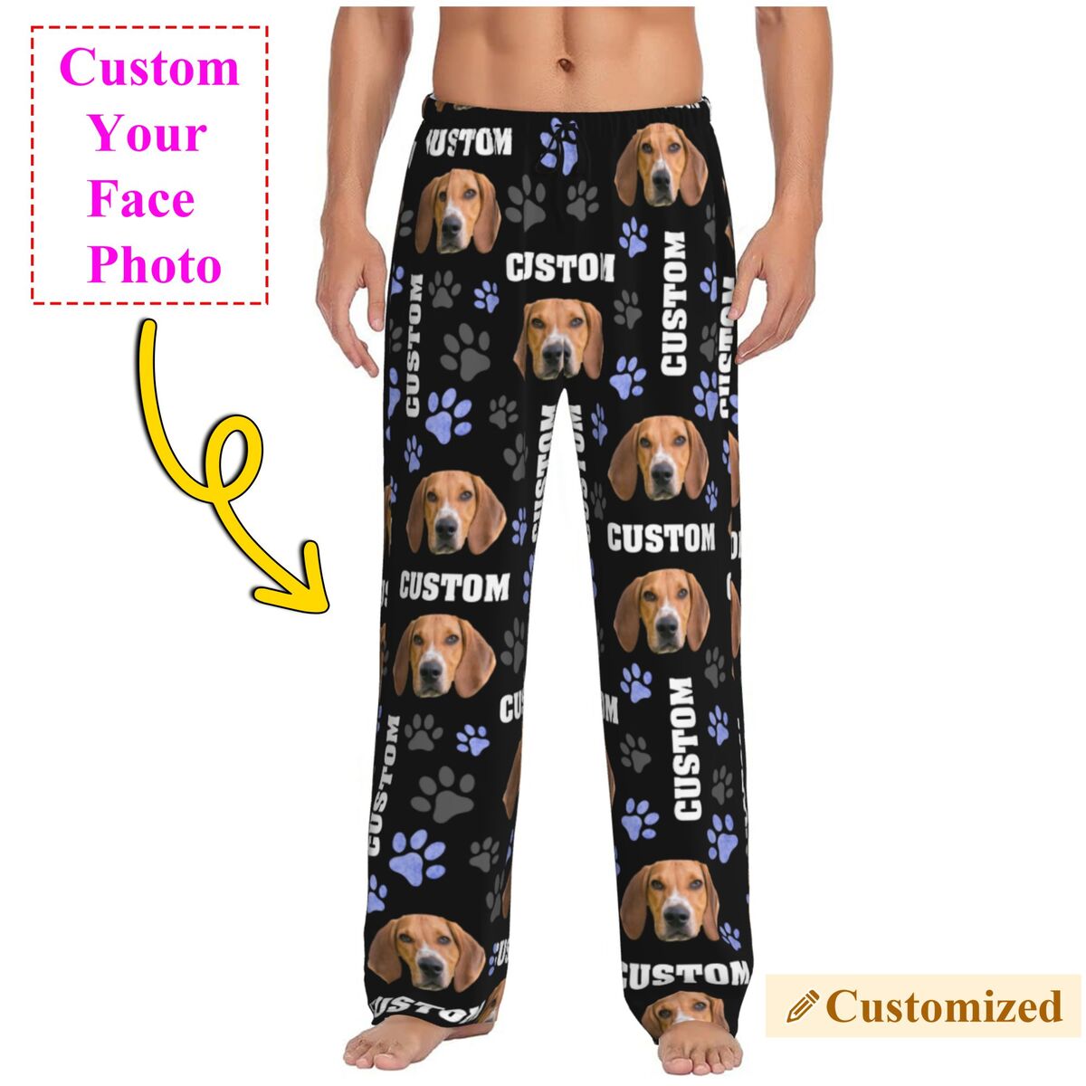 Men Custom Dog Photo Pajama Pa – Pet Portrait Custom recenzja i cena