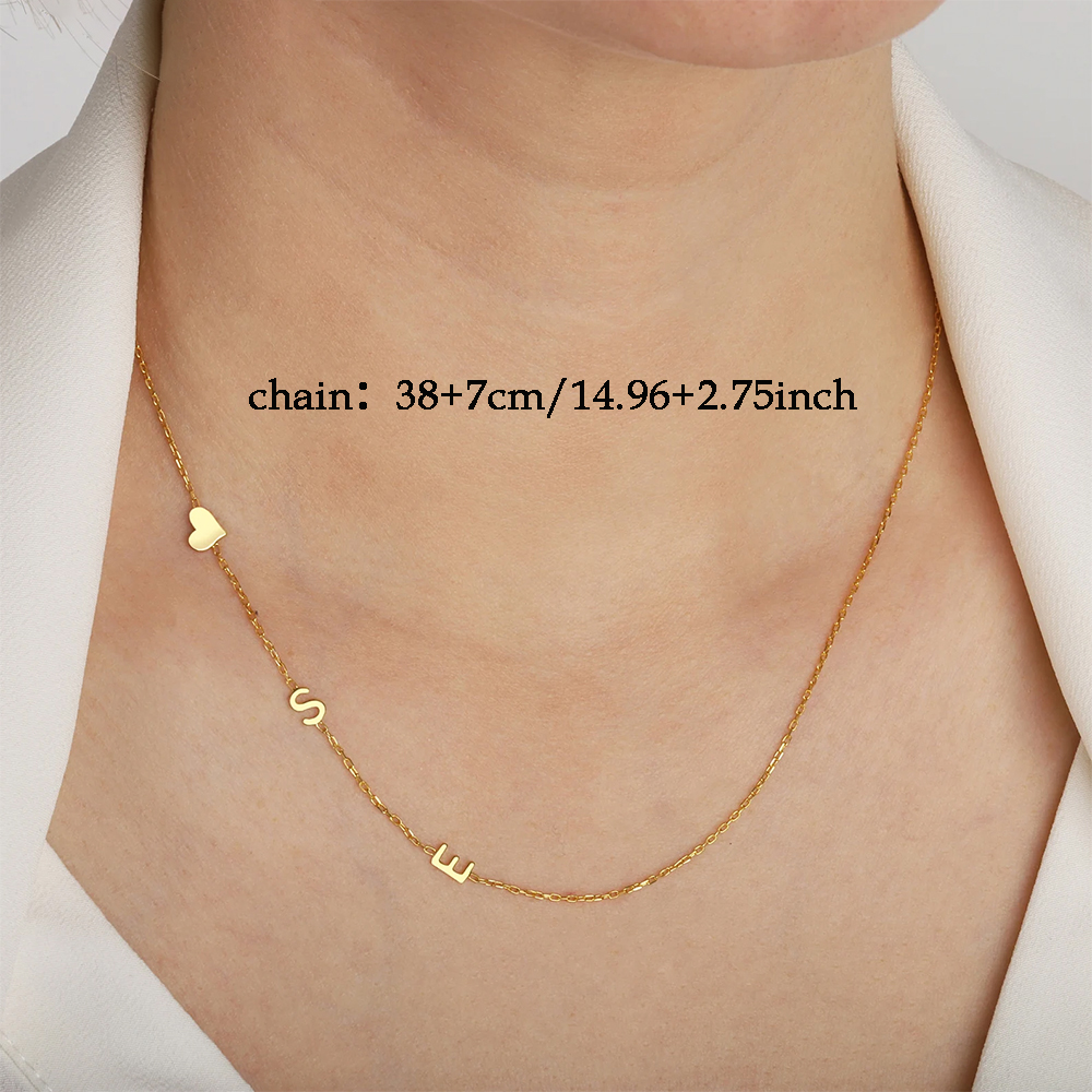 Custom Heart Sideways Letter I – Name Necklace Custom recenzja i cena