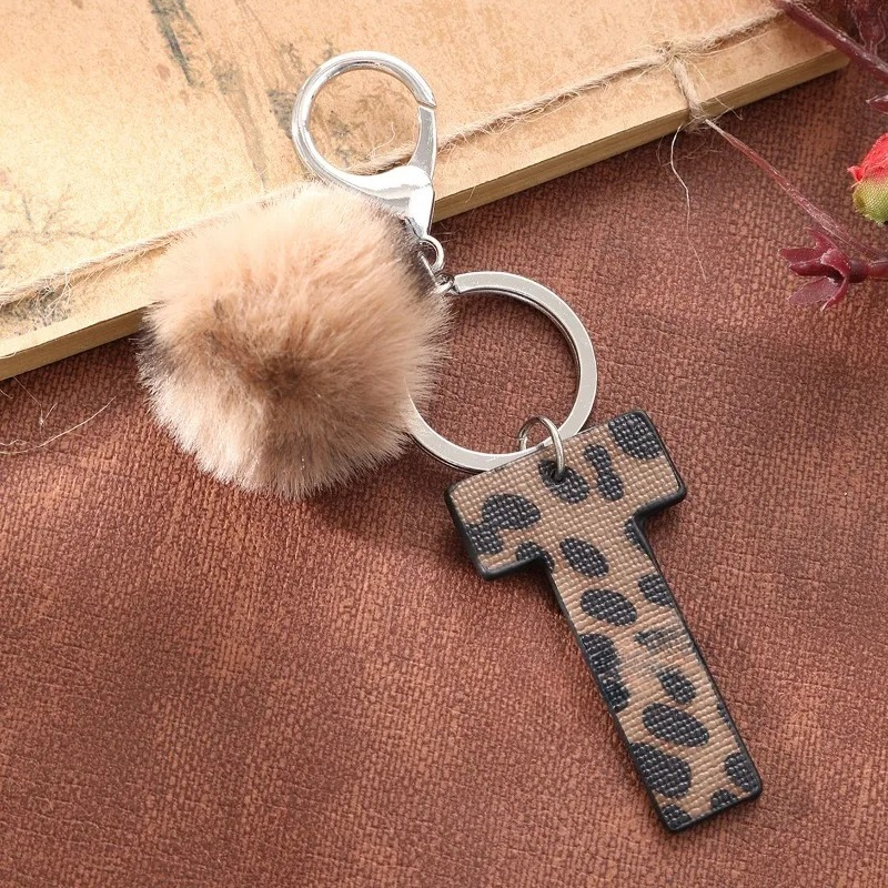 A-M Fashion Leopard Alphabet A – Monogram Keychain Leather recenzja i cena