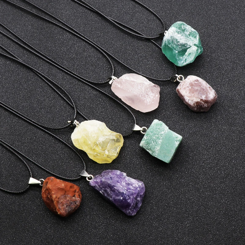 Natural Uruguay Amethyst Rough – Birth Flower Necklace recenzja i cena