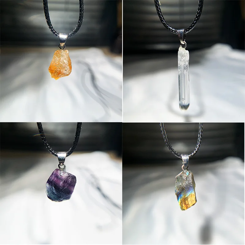 Natural Uruguay Amethyst Rough – Birth Flower Necklace recenzja i cena