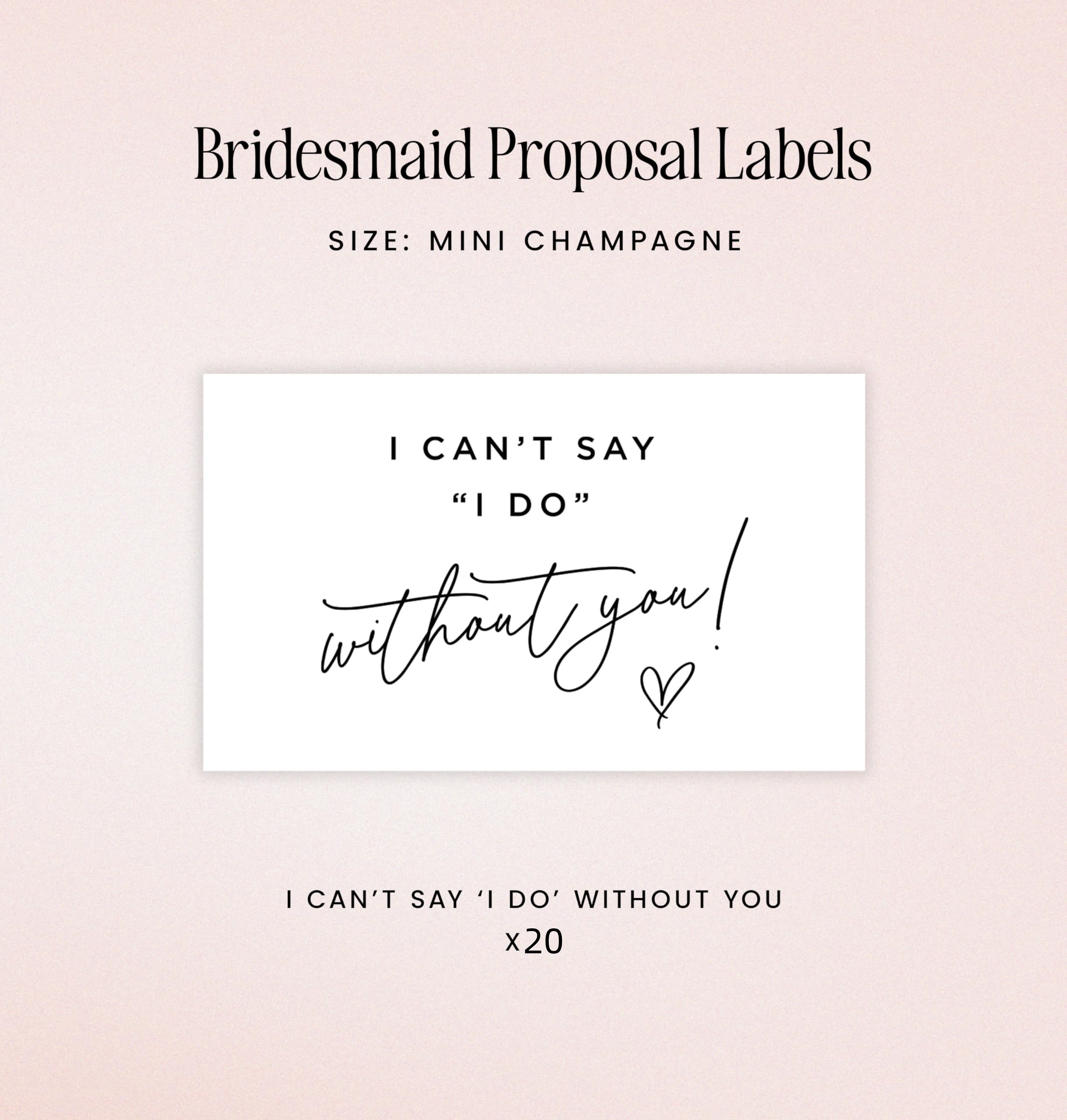 Bridesmaid Proposal Mini Champ – Personalised Candle Label recenzja i cena
