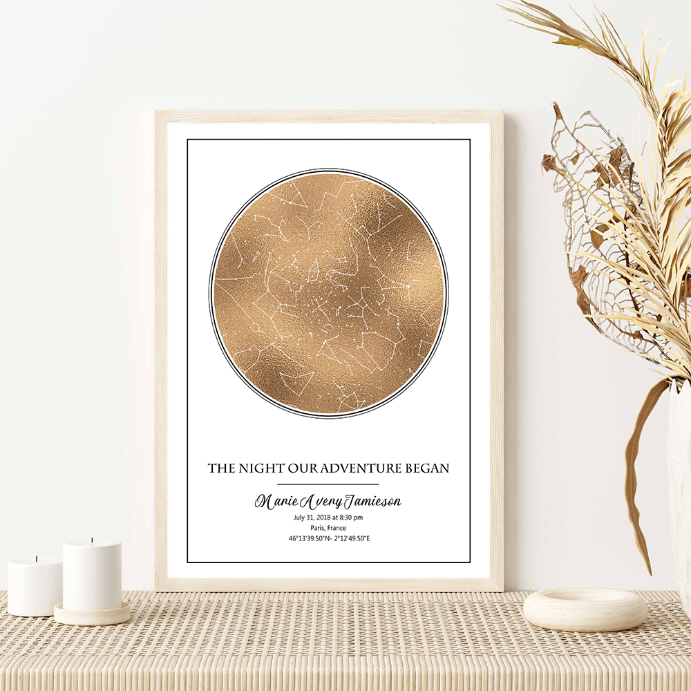 Personalized Star Map Poster B – Custom Star Map recenzja i cena