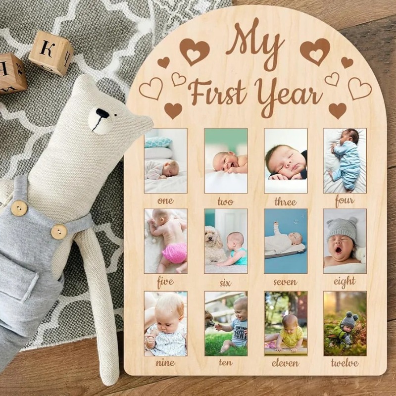 Wooden Baby Commemorative Phot – Engraved Wood Frame recenzja i cena
