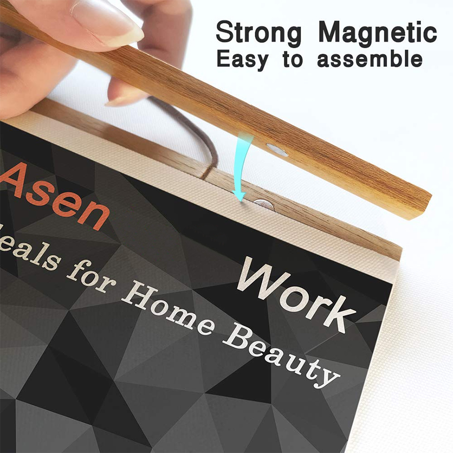 1PC Magnetic Wooden Picture Ha – Engraved Wood Frame recenzja i cena