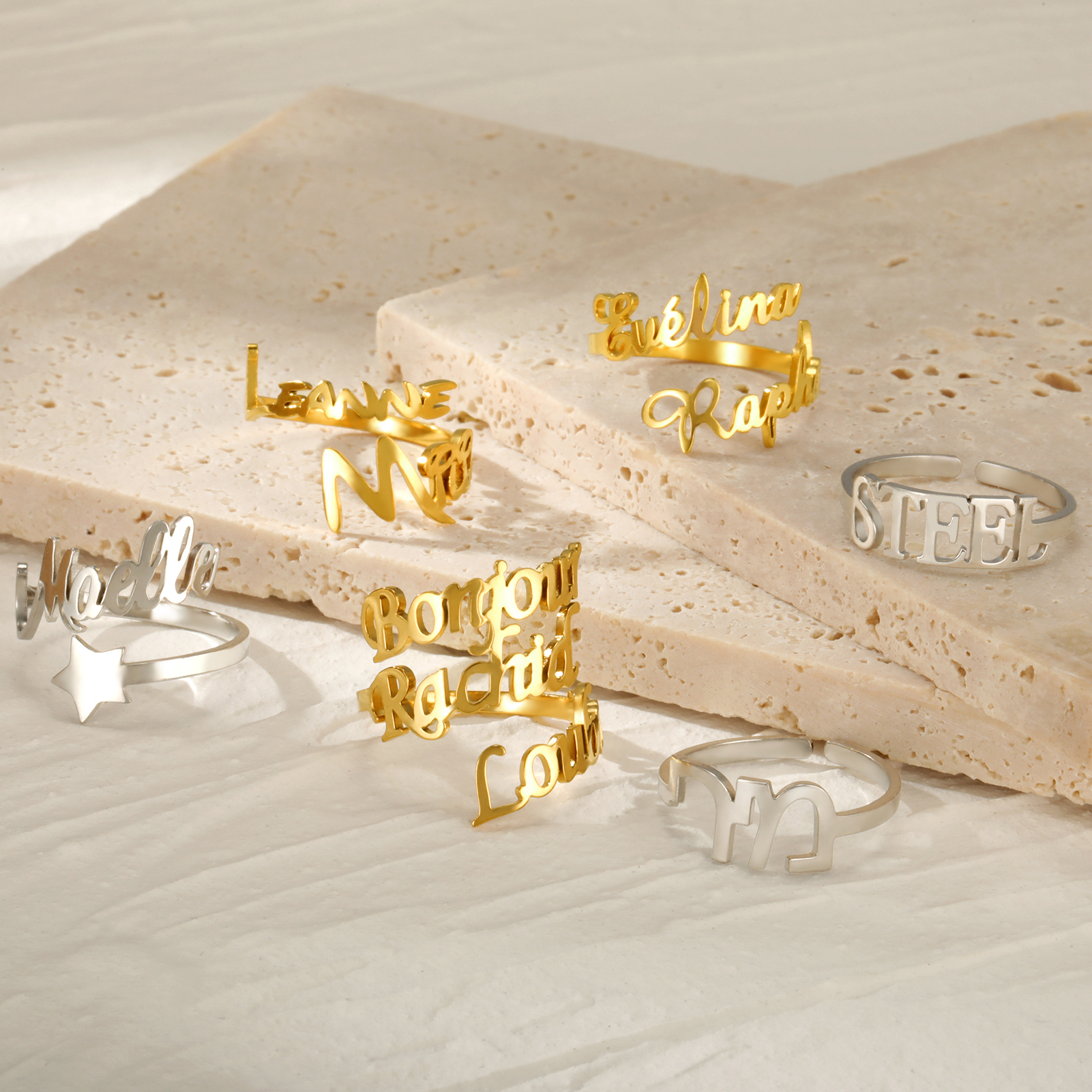 Custom Double Name Rings for W – Initial Ring Custom recenzja i cena