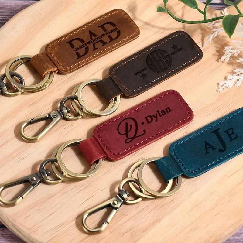 Laser Custom Logo Leather Keyc – Initial Ring Custom recenzja i cena