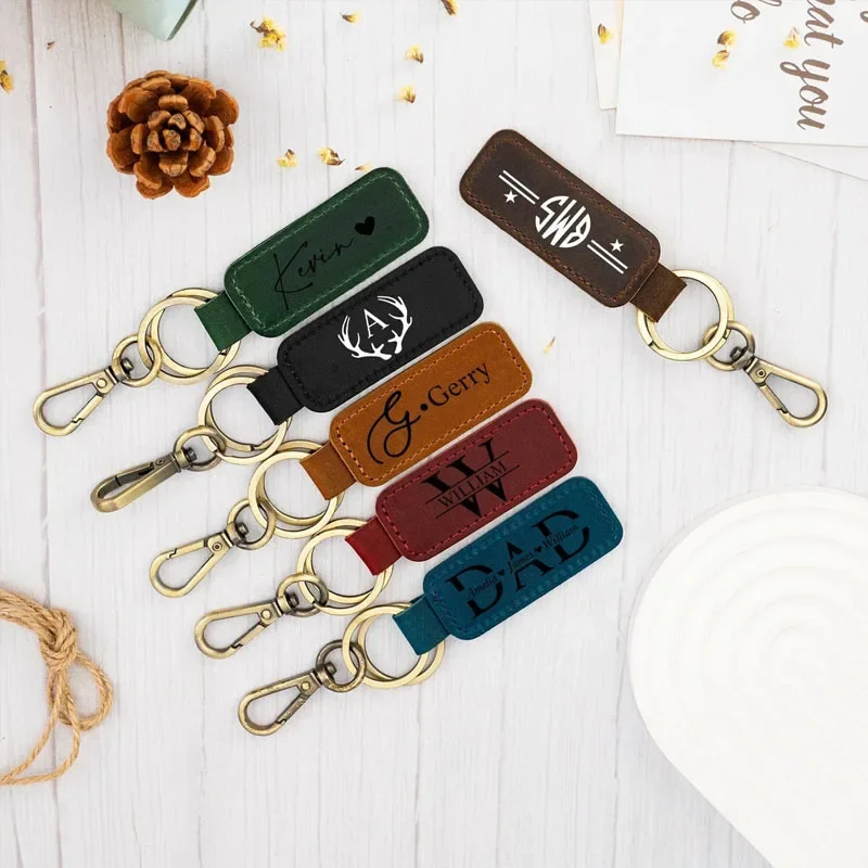 Laser Custom Logo Leather Keyc – Initial Ring Custom recenzja i cena