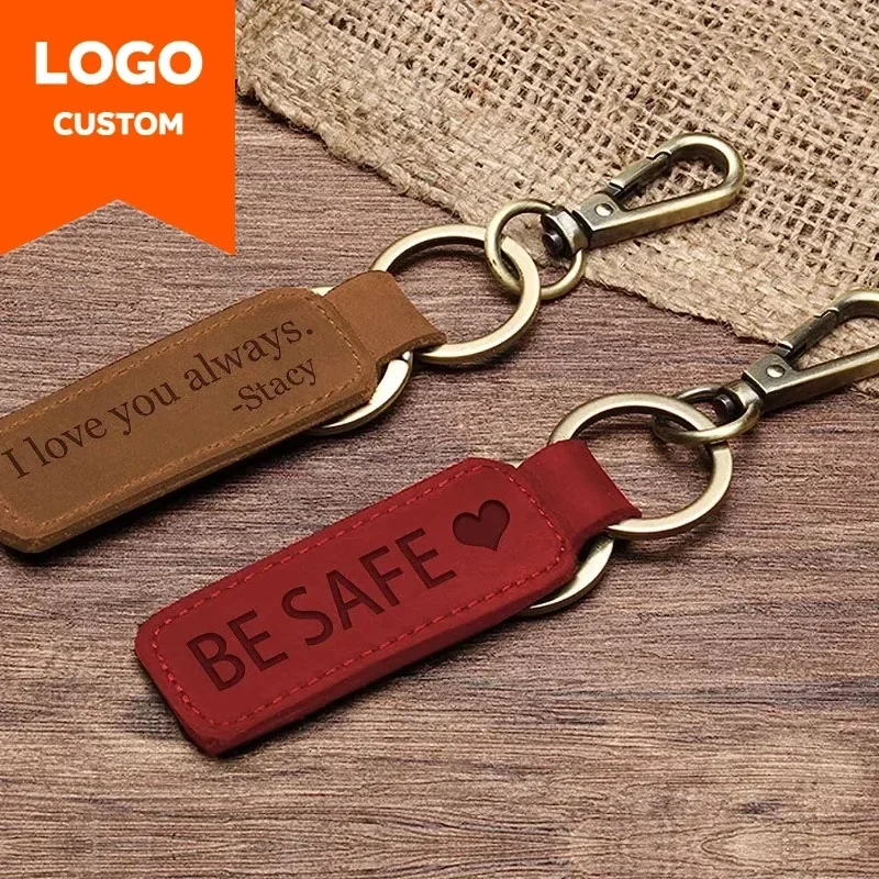 Laser Custom Logo Leather Keyc – Initial Ring Custom recenzja i cena