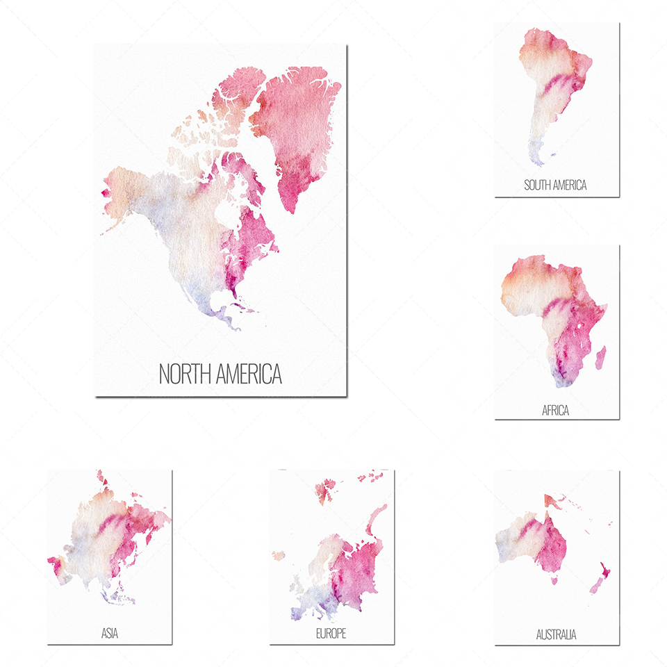 6 continent poster set, North  – Custom Star Map recenzja i cena