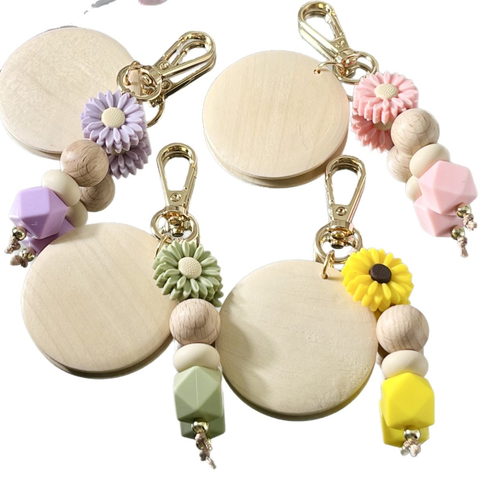 Creative Bamboo Pendant Keycha – Initial Ring Custom recenzja i cena