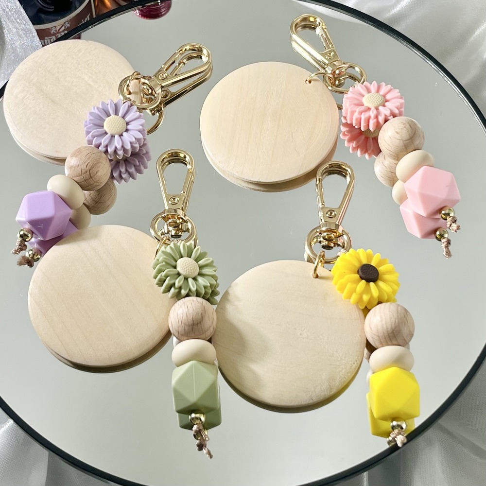 Creative Bamboo Pendant Keycha – Initial Ring Custom recenzja i cena