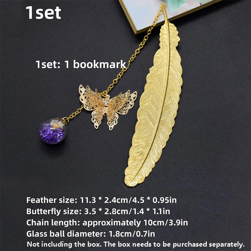 1pc Chinese Style Metal Feathe – Dried Flower Bookmark recenzja i cena