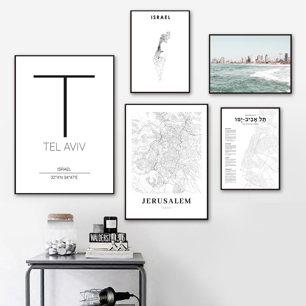 Tel Aviv Map Print Israel City – Custom Star Map recenzja i cena
