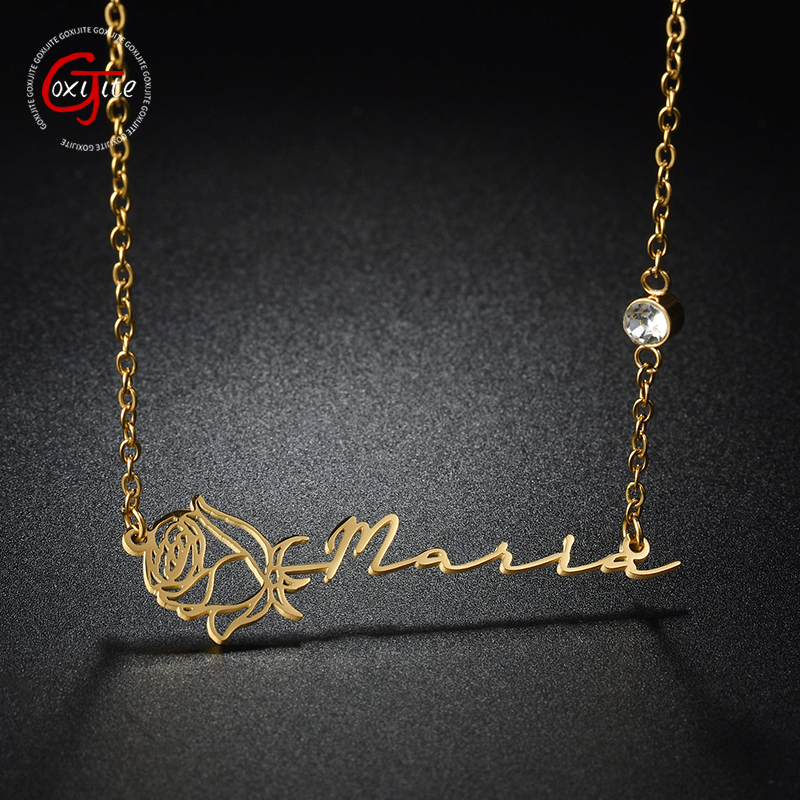 Goxijite Customized Rose Neckl – Birth Flower Necklace recenzja i cena