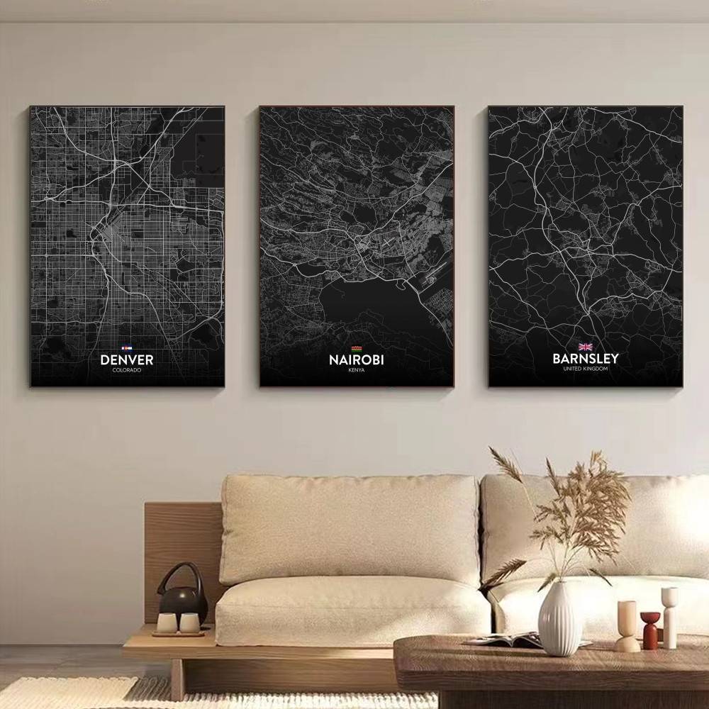 Paris London New York CUSTOM C – Custom Map Poster recenzja i cena