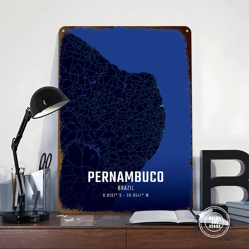 Pernambuco Midnight City Map M – Custom Map Poster recenzja i cena