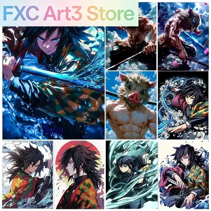 Frameless,1PCS Demon Slayer Fu – Photo Mosaic Print recenzja i cena