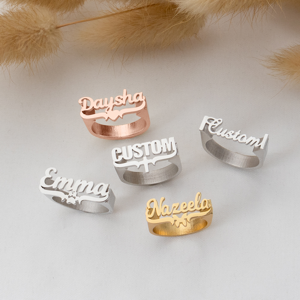 Customized Name Rings, Persona – Initial Ring Custom recenzja i cena