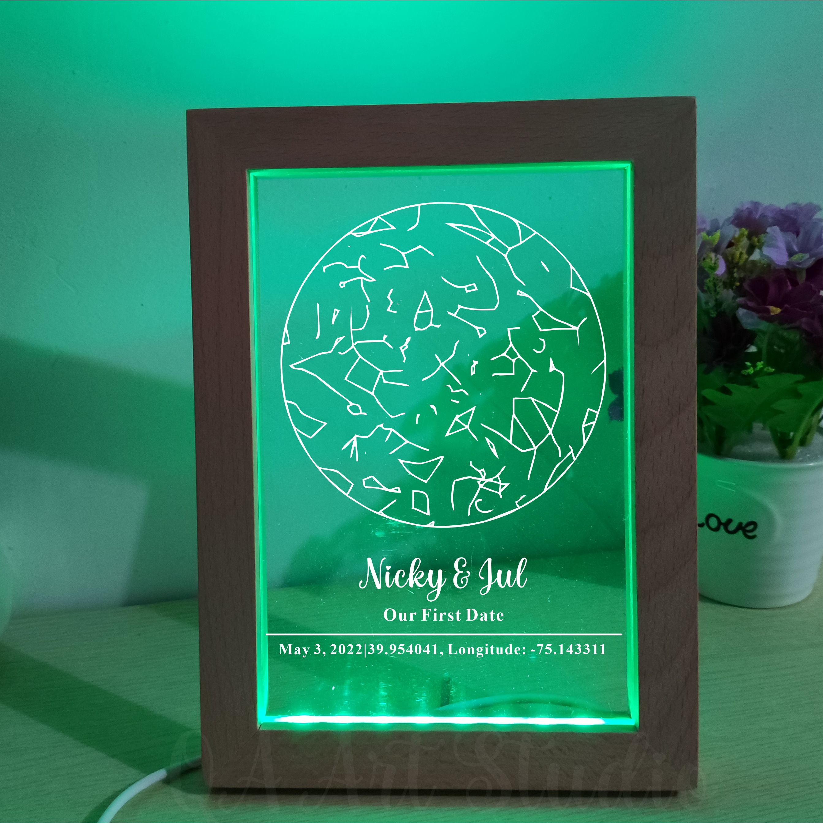 Personalized Wooden Acrylic Ni – Custom Star Map recenzja i cena