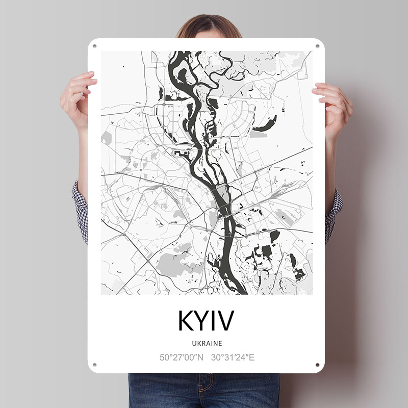 Kyiv City Map Printed Poster C – Custom Map Poster recenzja i cena