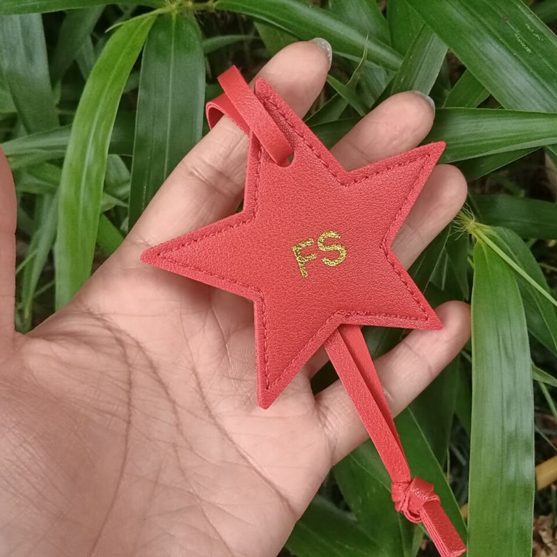 1PCS Free initials five pointe – Monogram Keychain Leather recenzja i cena