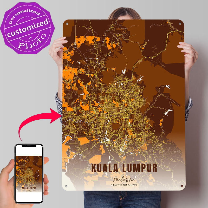 Kuala Lumpur Map Art Printed P – Custom Map Poster recenzja i cena