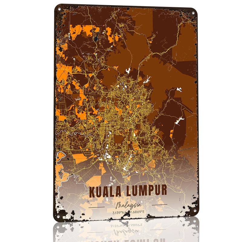 Kuala Lumpur Map Art Printed P – Custom Map Poster recenzja i cena