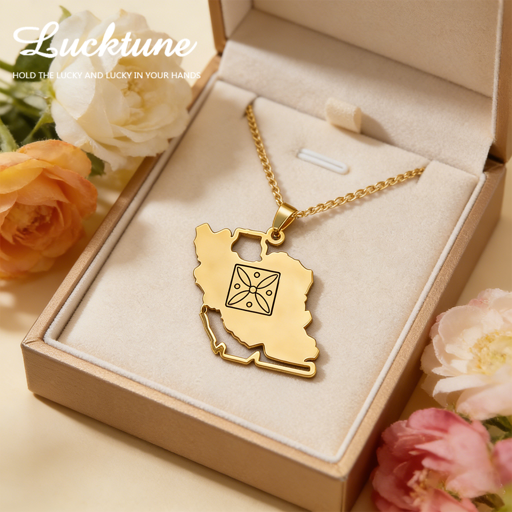 Lucktune Iran Map Pendant Neck – Custom Star Map recenzja i cena