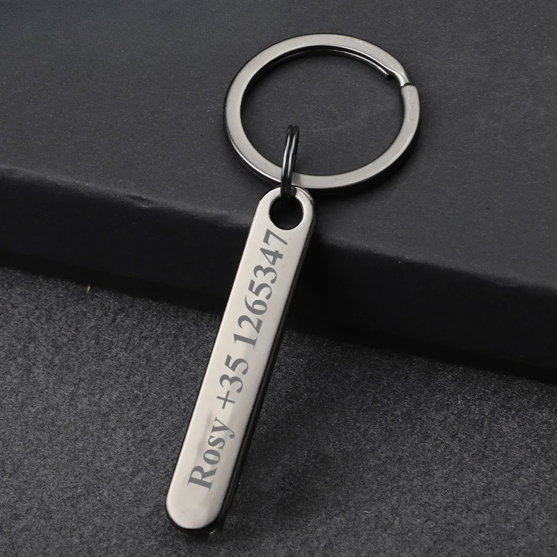 Custom Keychain with Free Engr – Initial Ring Custom recenzja i cena