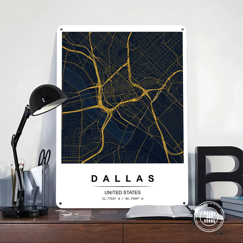 Dallas City Map Art Printed Po – Custom Map Poster recenzja i cena