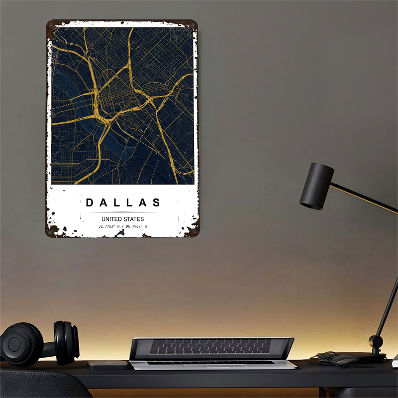 Dallas City Map Art Printed Po – Custom Map Poster recenzja i cena