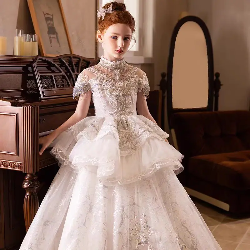 Custom Flower Girl Dress Weddi – Birth Flower Necklace recenzja i cena