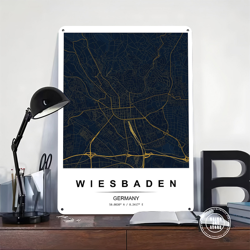 Wiesbaden City Map Printed Pos – Custom Map Poster recenzja i cena