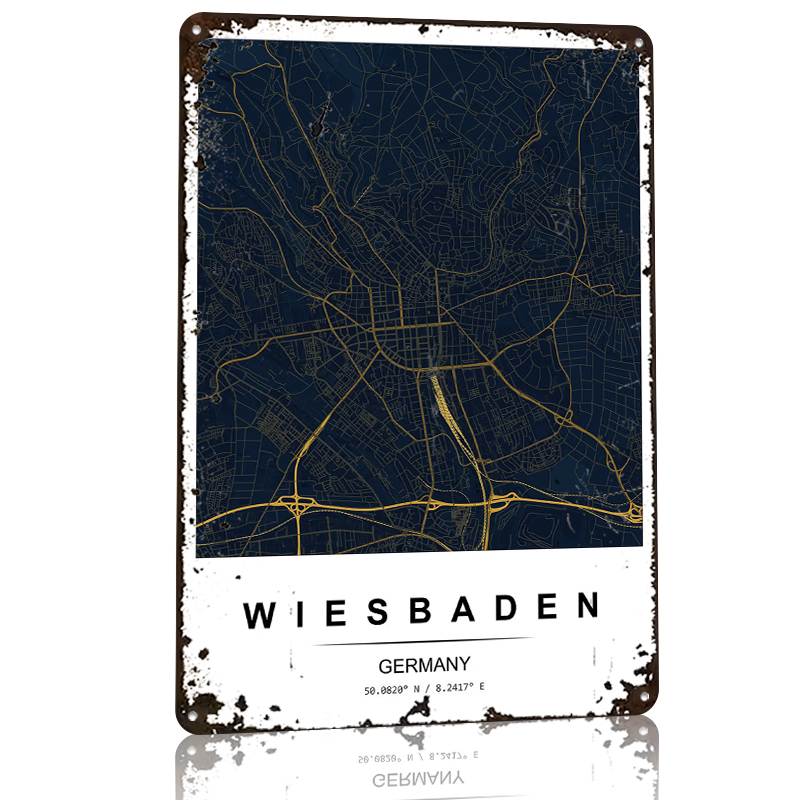Wiesbaden City Map Printed Pos – Custom Map Poster recenzja i cena