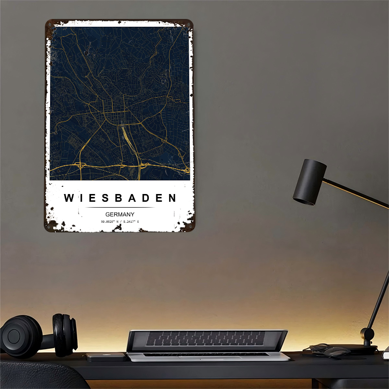 Wiesbaden City Map Printed Pos – Custom Map Poster recenzja i cena
