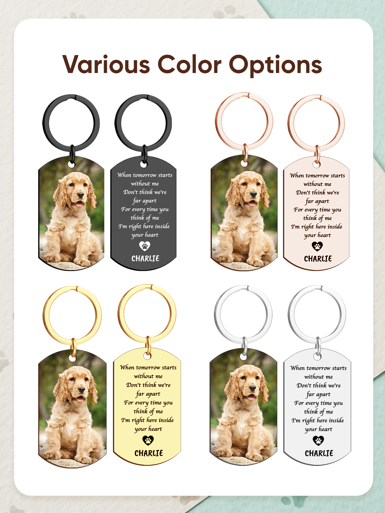 Personalized Pet Photo Keychai – Pet Portrait Custom recenzja i cena