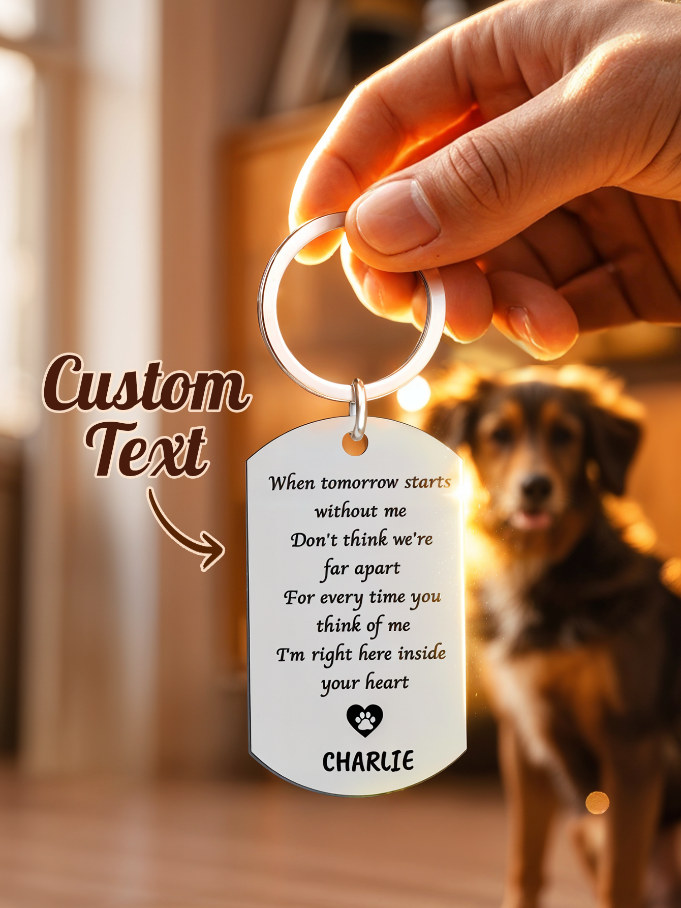 Personalized Pet Photo Keychai – Pet Portrait Custom recenzja i cena