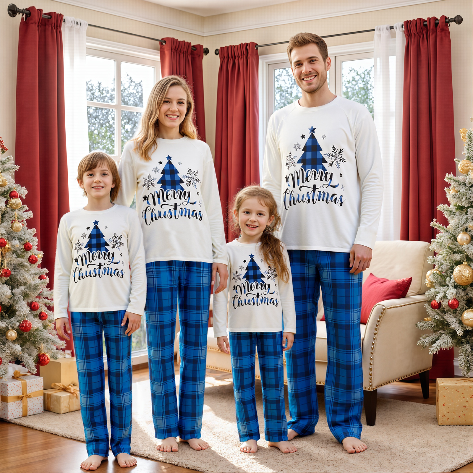 Family Matching Christmas Paja – Family Tree Print recenzja i cena