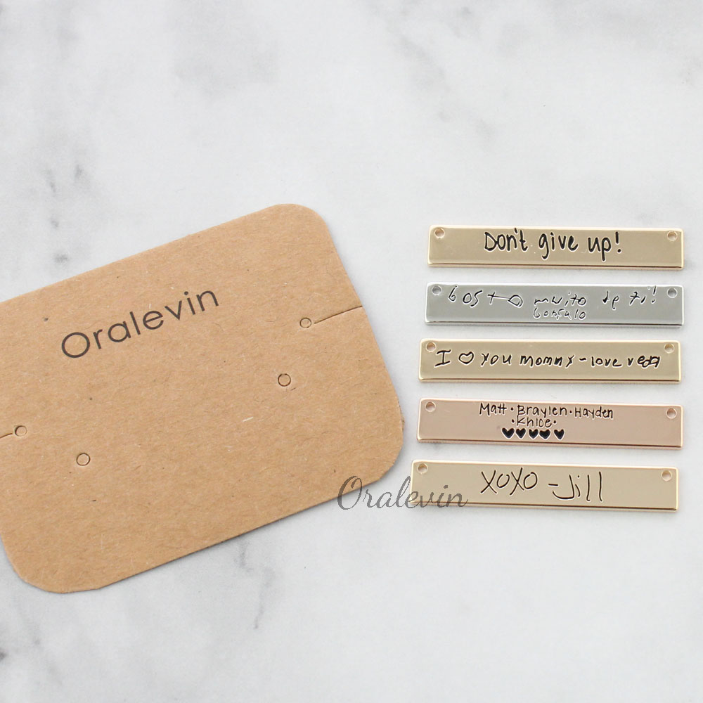 Personalized Custom Actual Han – Handwriting Necklace Bar recenzja i cena