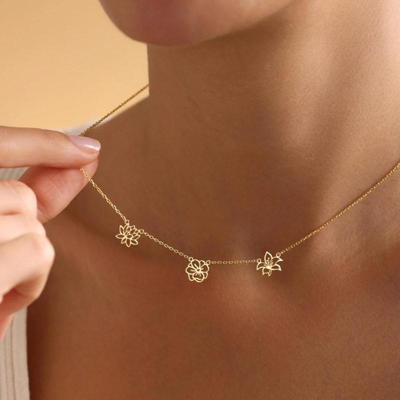 Customized Birth Flowers Neckl – Birth Flower Necklace recenzja i cena