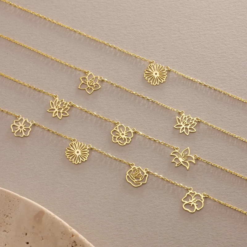 Customized Birth Flowers Neckl – Birth Flower Necklace recenzja i cena