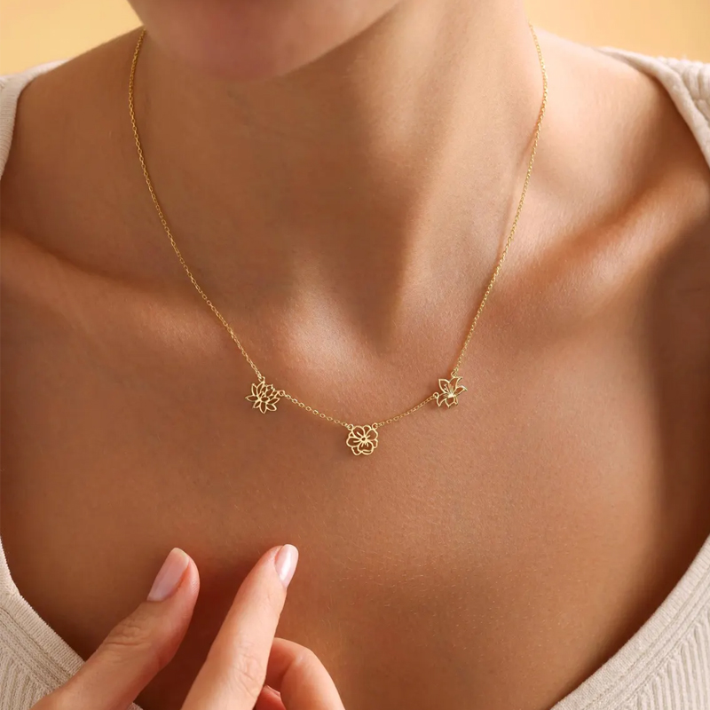 Customized Birth Flowers Neckl – Birth Flower Necklace recenzja i cena